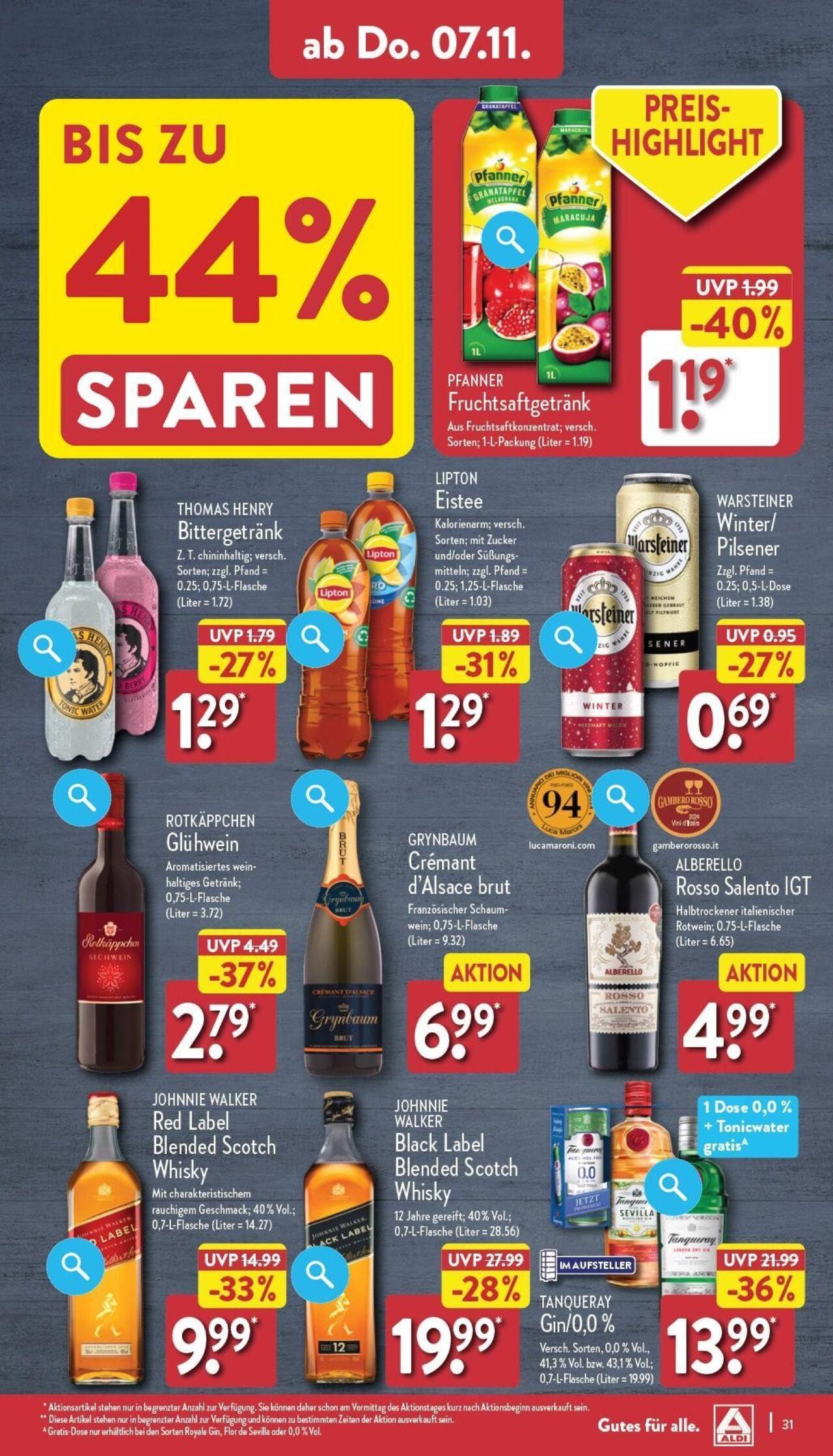 aldi - Aldi Prospekt 04.11.2024 - 09.11.2024 - page: 31