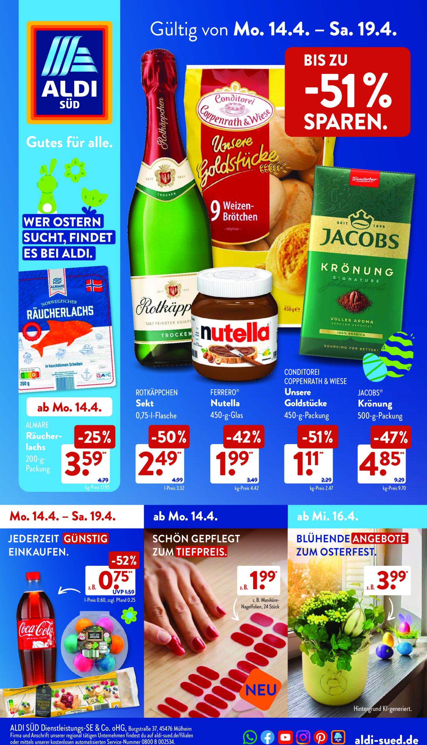 aldi - ALDI SÜD-Prospekt gültig von 14.04. bis 19.04. - page: 1 aldi - ALDI SÜD-Prospekt gültig von 14.04. bis 19.04. - page: 1
