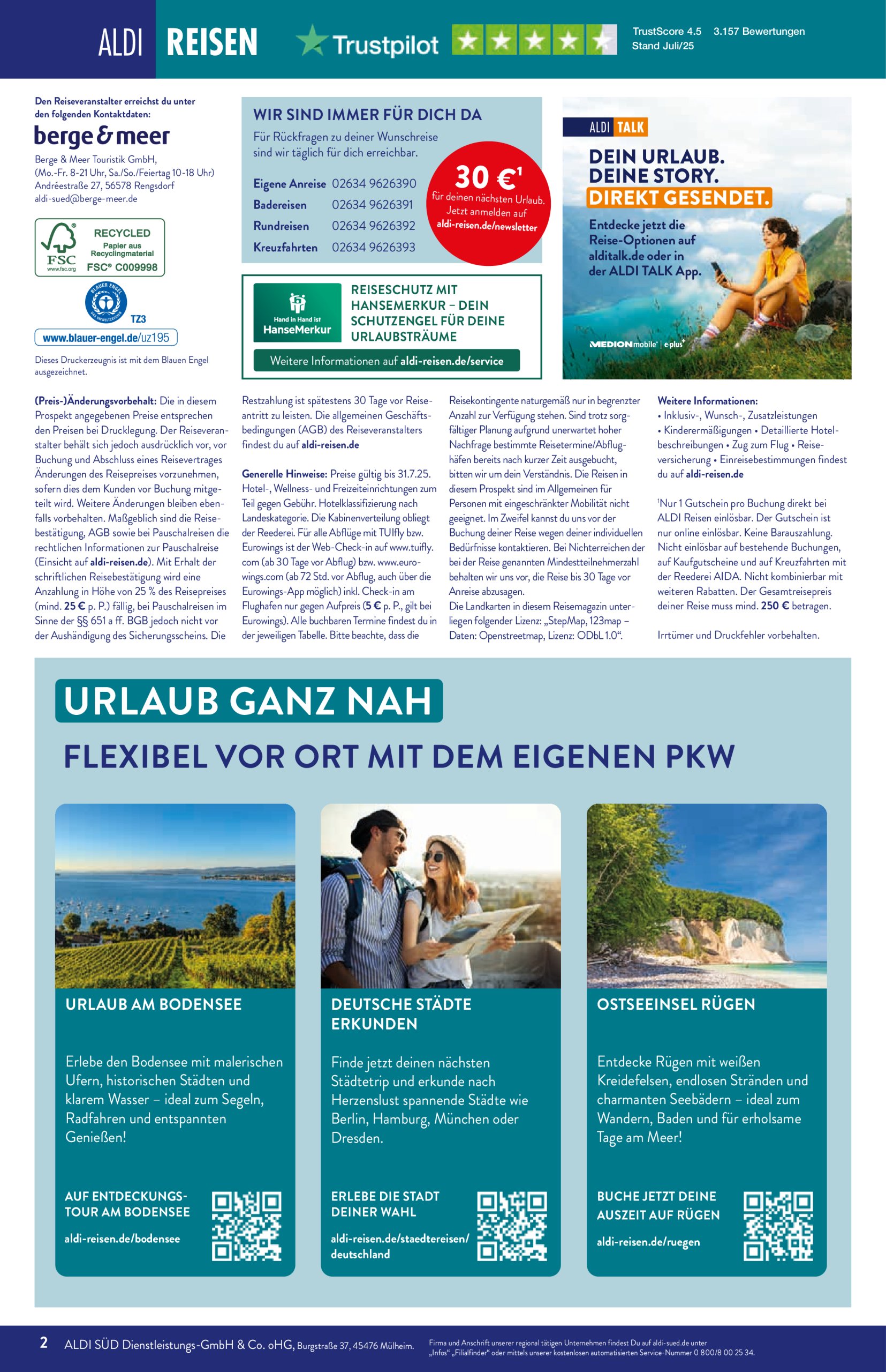 aldi - ALDI SÜD - Reisemagazin-Prospekt gültig vom 01.07. bis 31.07. - page: 2