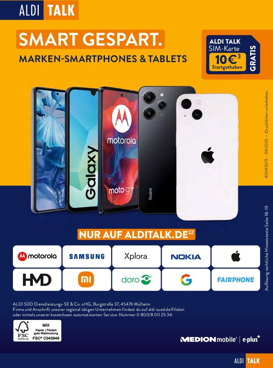 aldi - ALDI SÜD - Talk Flyer-Prospekt gültig vom 18.09. bis 30.09. - page: 18
