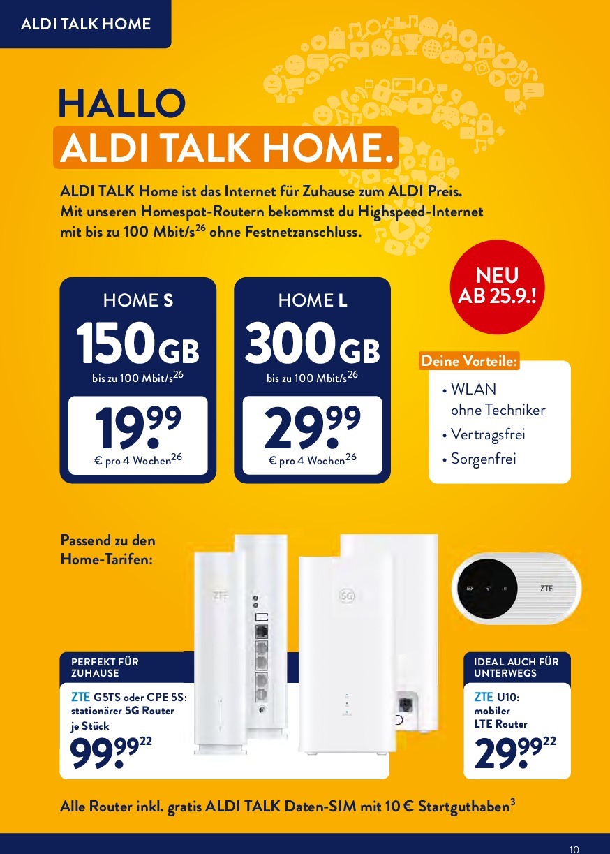 aldi - ALDI SÜD - Talk Flyer-Prospekt gültig vom 18.09. bis 30.09. - page: 10