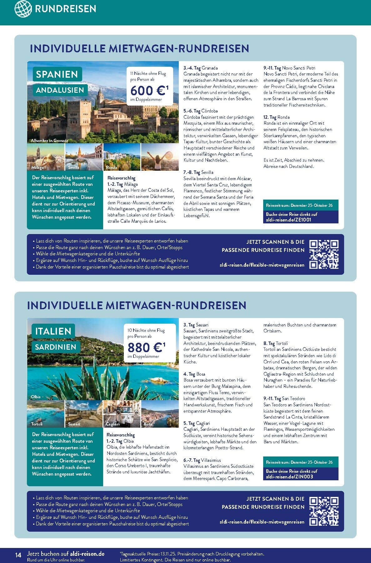 aldi - ALDI SÜD - Reisemagazin-Prospekt gültig vom 01.12. bis 31.12. - page: 14