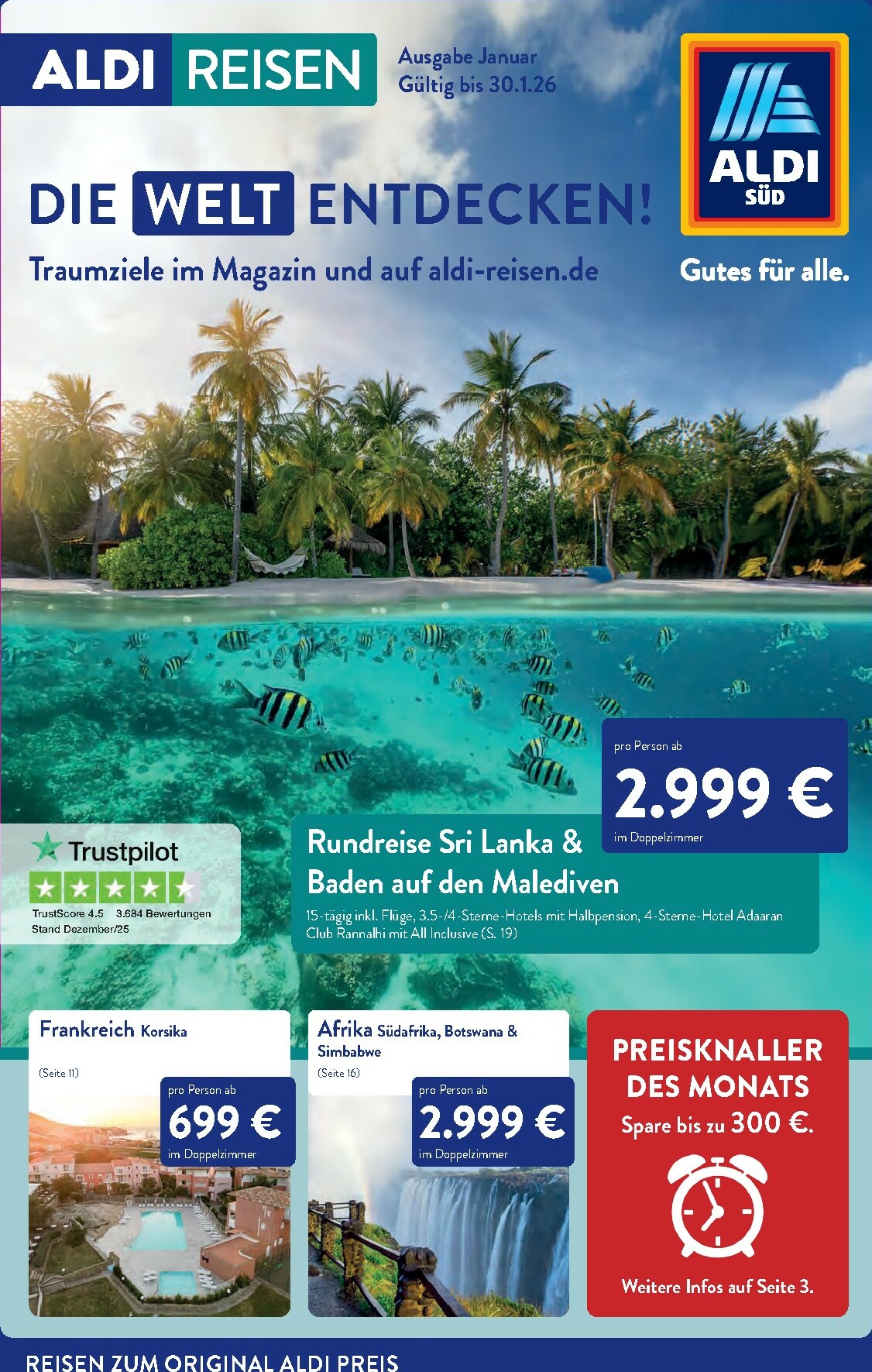 aldi - ALDI SÜD - Reisemagazin-Prospekt gültig vom 01.01. bis 31.01.