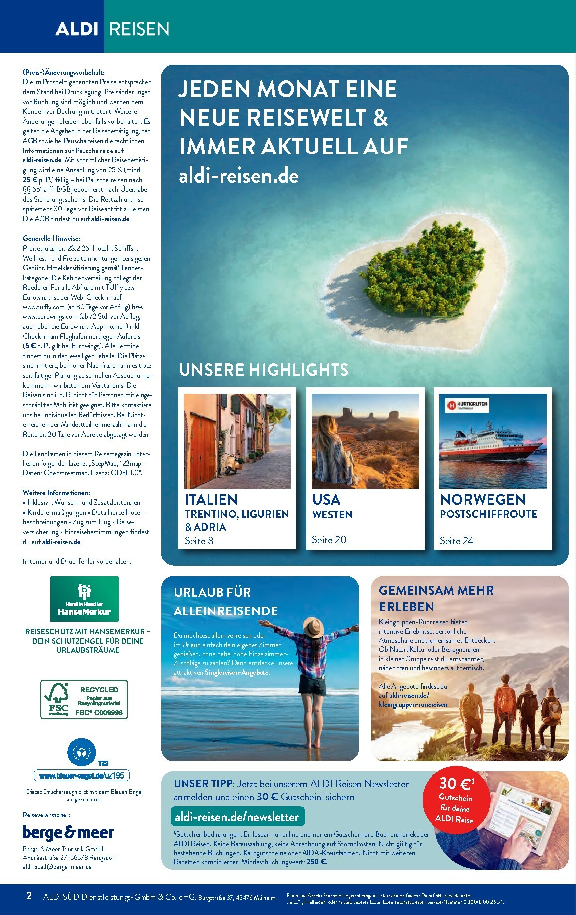 aldi - ALDI SÜD - Reisen-Prospekt gültig vom 11.02.2026 bis 28.02.2026 - page: 2