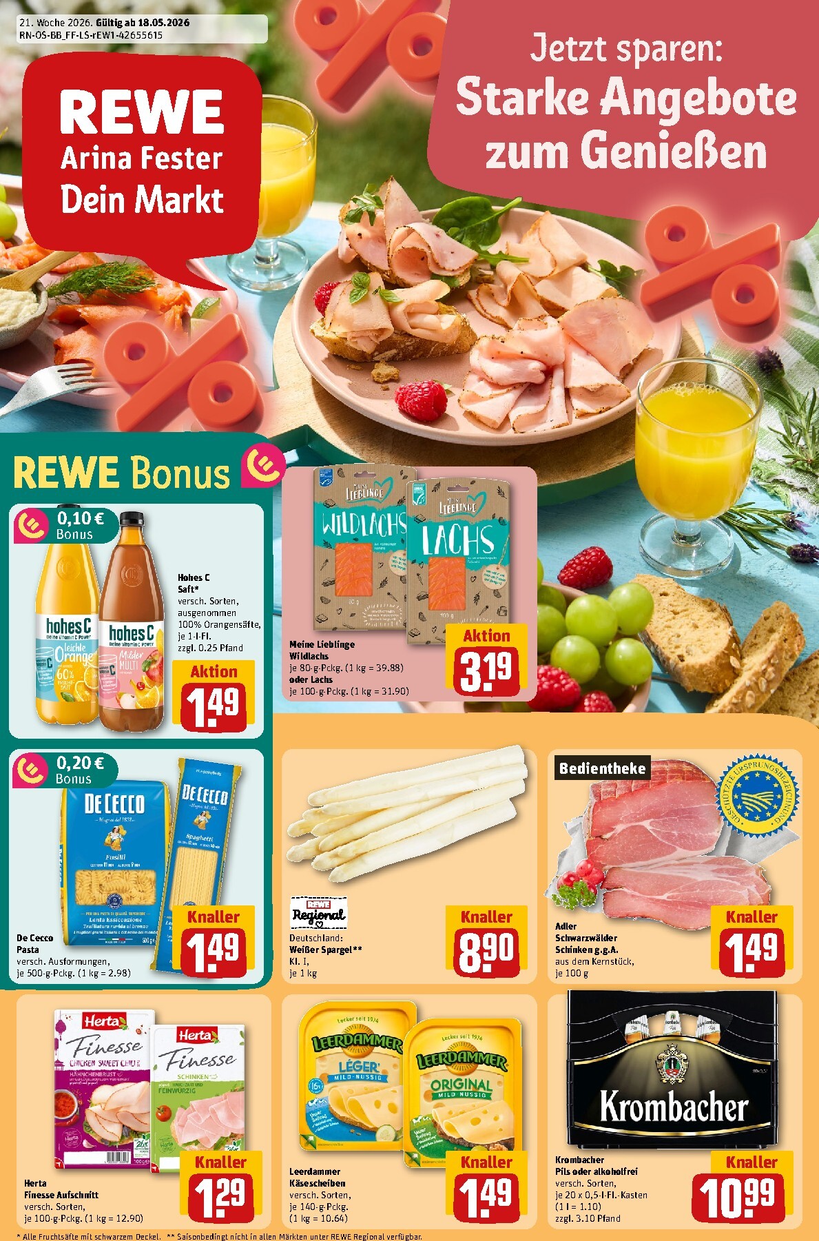 rewe - Rewe Prospekt nächste Woche – von Montag 18.05.2026 bis Sonntag 24.05.2026 - page: 1