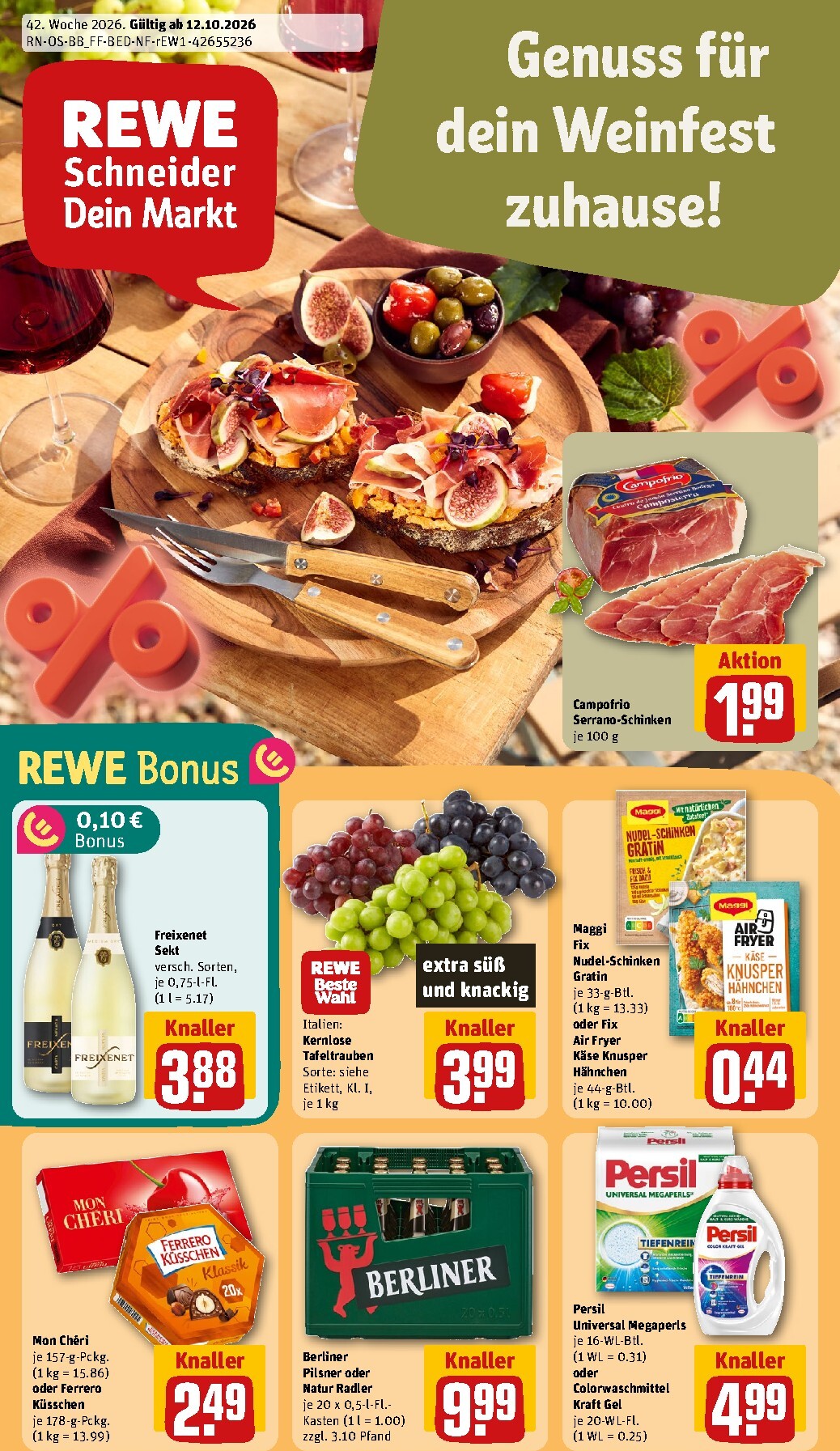 rewe - Rewe Prospekt nächste Woche – von Montag 12.10.2026 bis Sonntag 18.10.2026 - page: 1