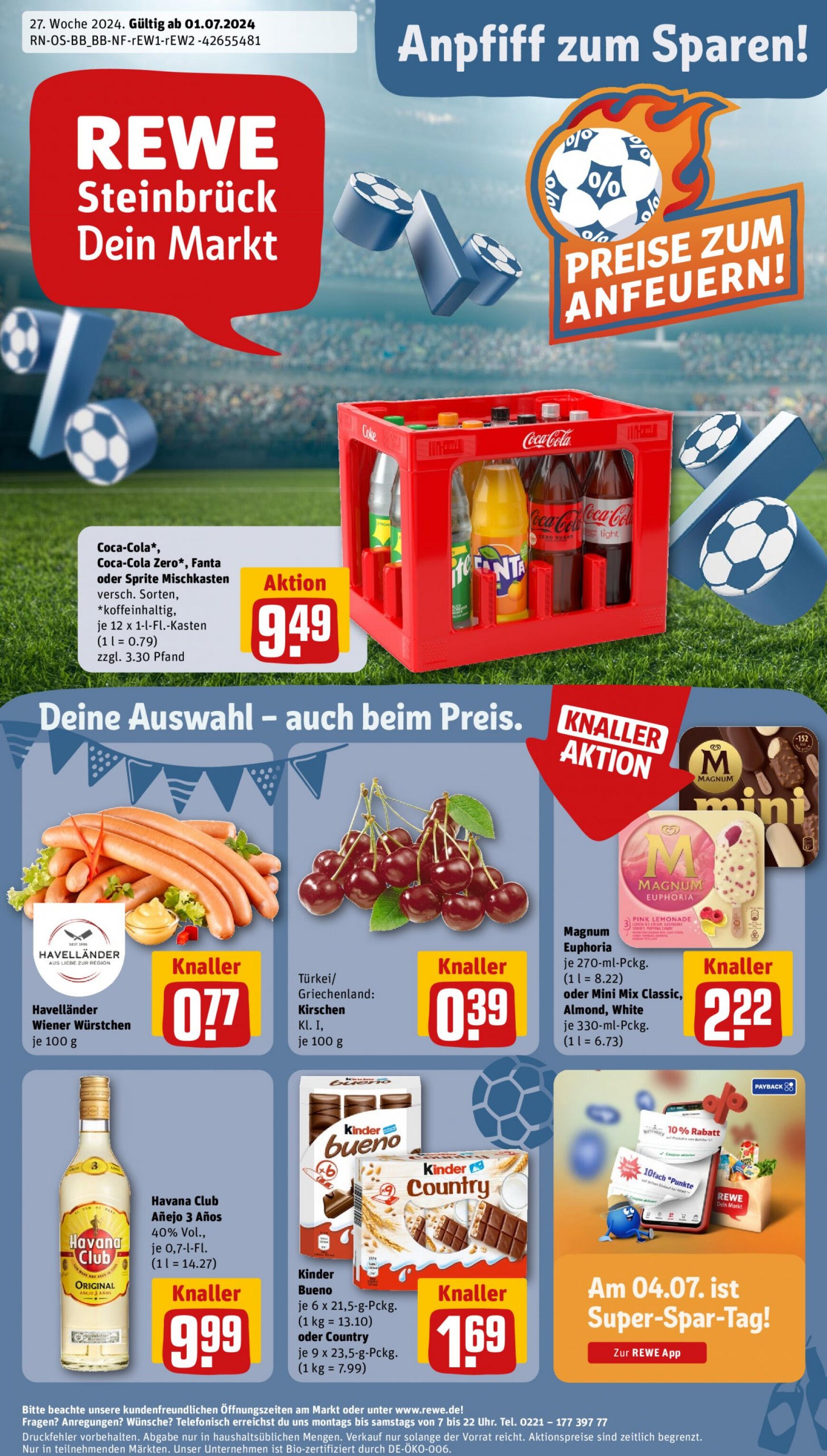 rewe - Flyer Rewe aktuell 01.07. - 06.07. - page: 1