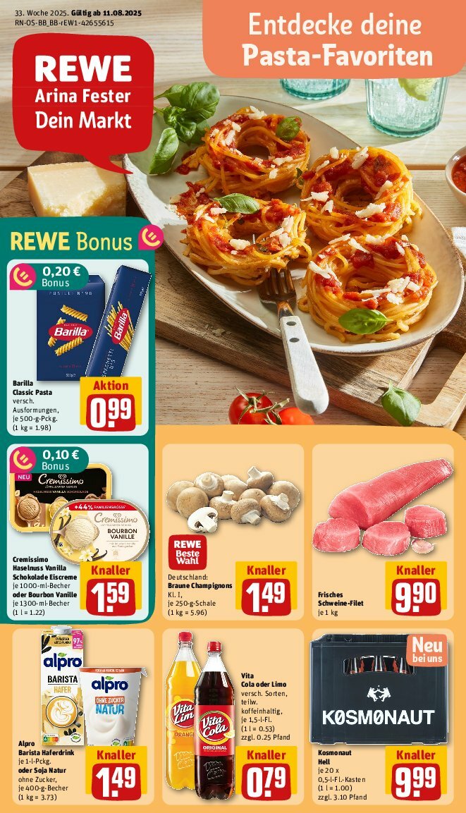 rewe - Rewe-Prospekt gültig vom 11.08. bis 17.08.