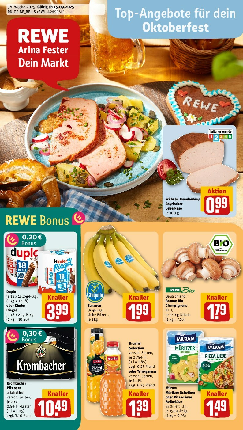 rewe - Rewe-Prospekt gültig vom 15.09. bis 20.09.