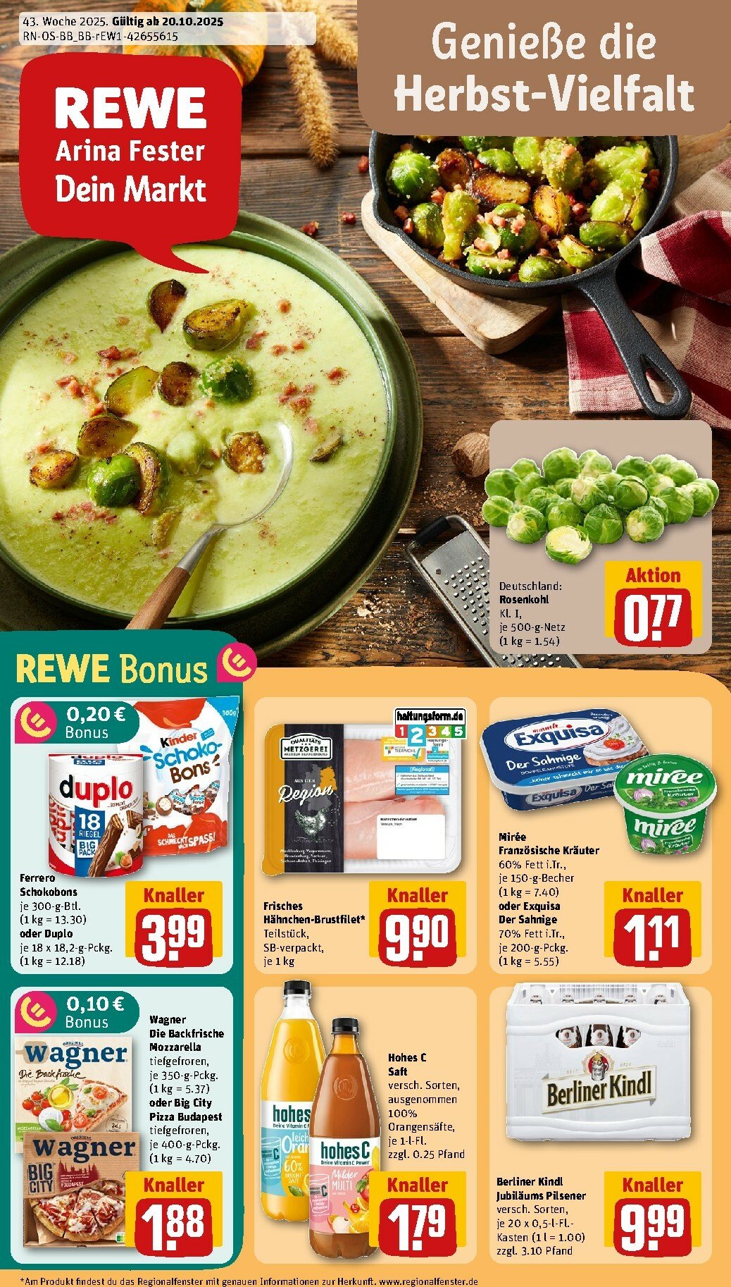 rewe - Rewe-Prospekt gültig vom 20.10. bis 26.10.
