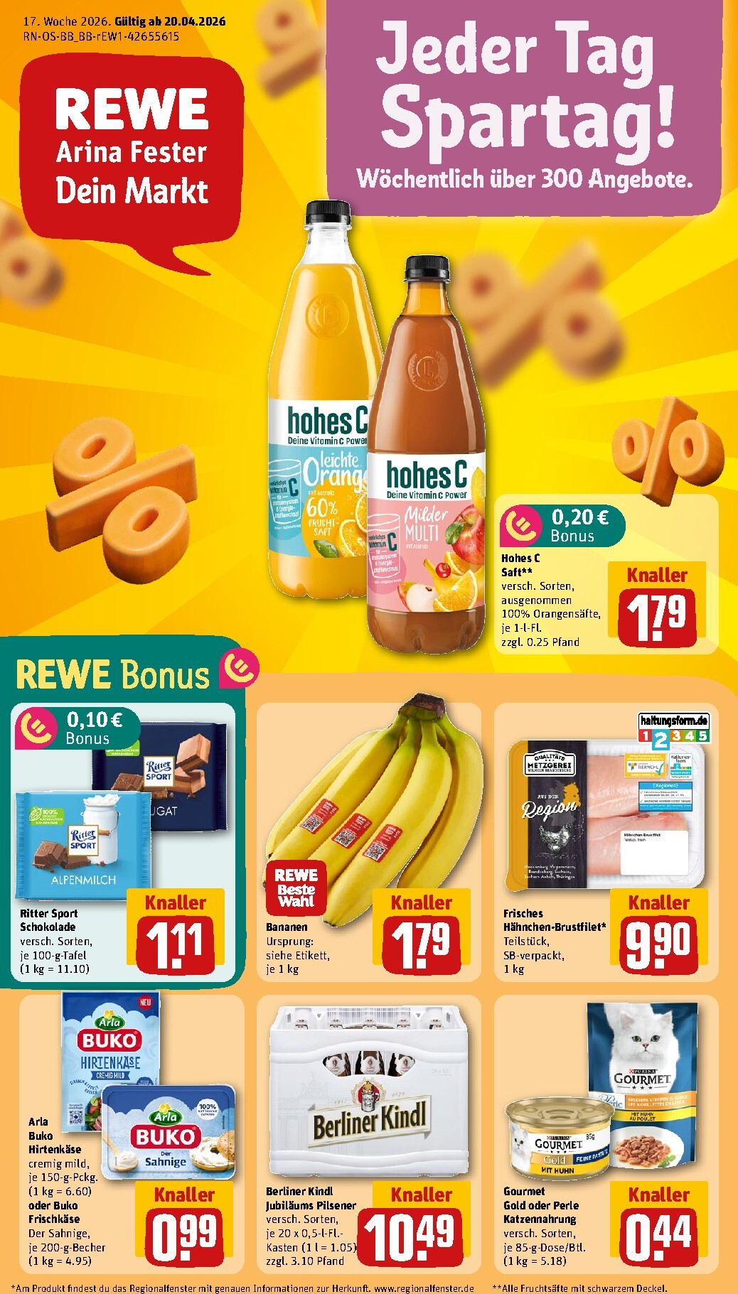rewe - Rewe Prospekt nächste Woche – von Montag 20.04.2026 bis Sonntag 26.04.2026 - page: 1