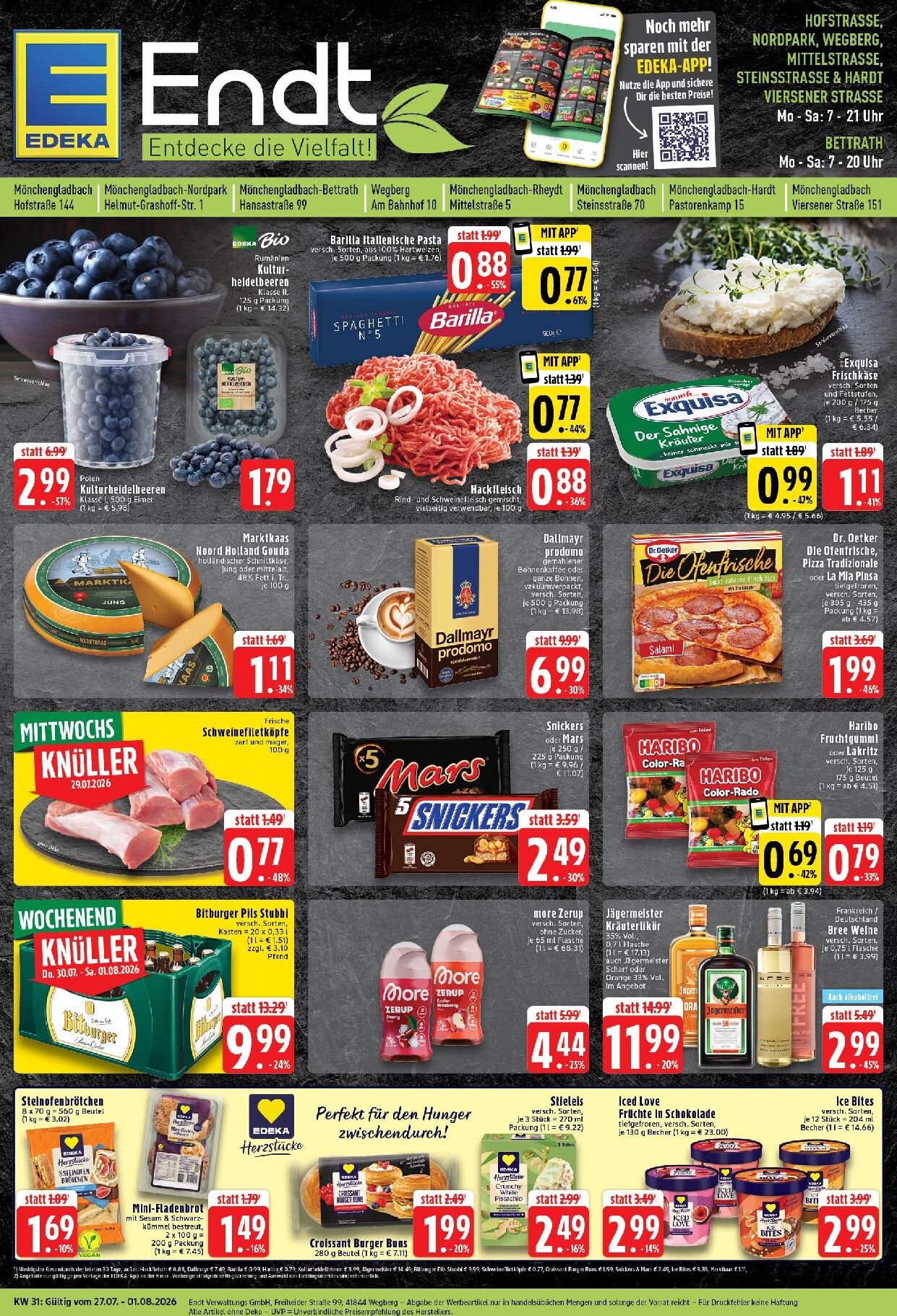 edeka - Edeka - Endt Prospekt – von Montag 27.07.2026 bis Samstag 01.08.2026 - page: 1