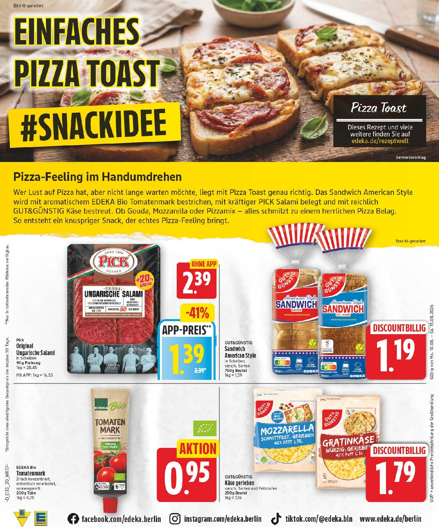 edeka - Edeka Prospekt nächste Woche – von Montag 10.08.2026 bis Samstag 15.08.2026 - page: 20