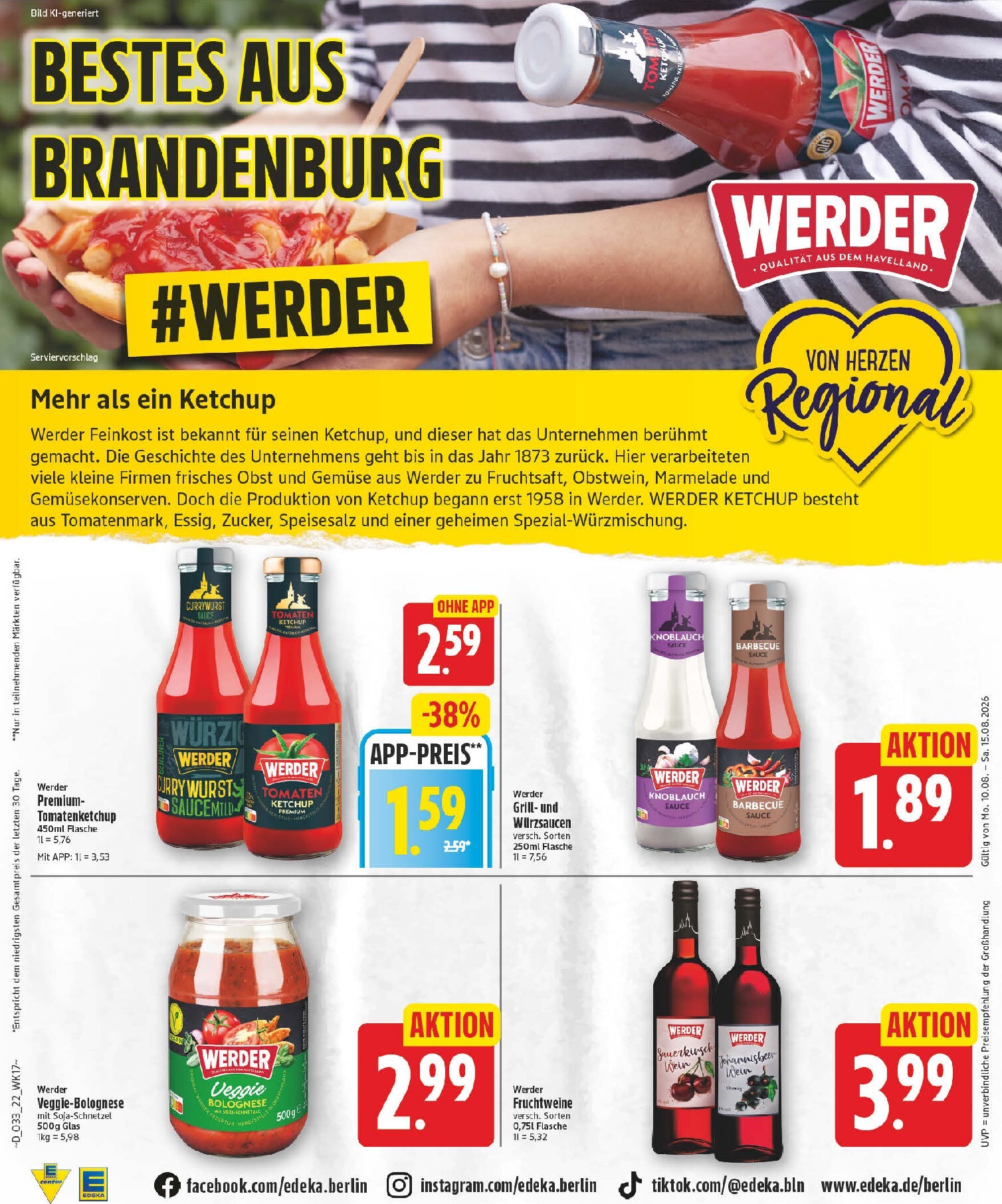 edeka - Edeka Prospekt nächste Woche – von Montag 10.08.2026 bis Samstag 15.08.2026 - page: 22