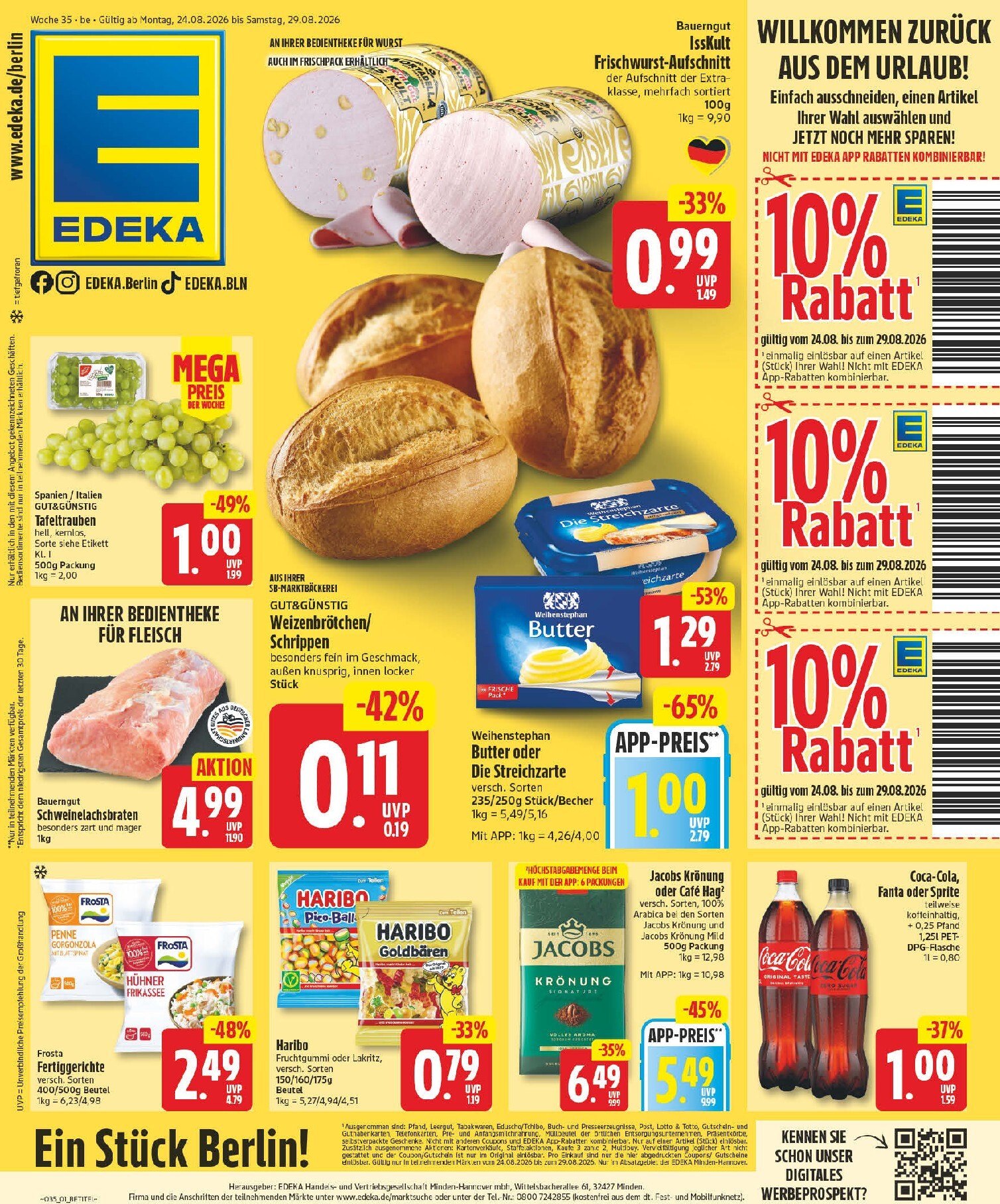 edeka - Edeka Prospekt nächste Woche – von Montag 24.08.2026 bis Samstag 29.08.2026