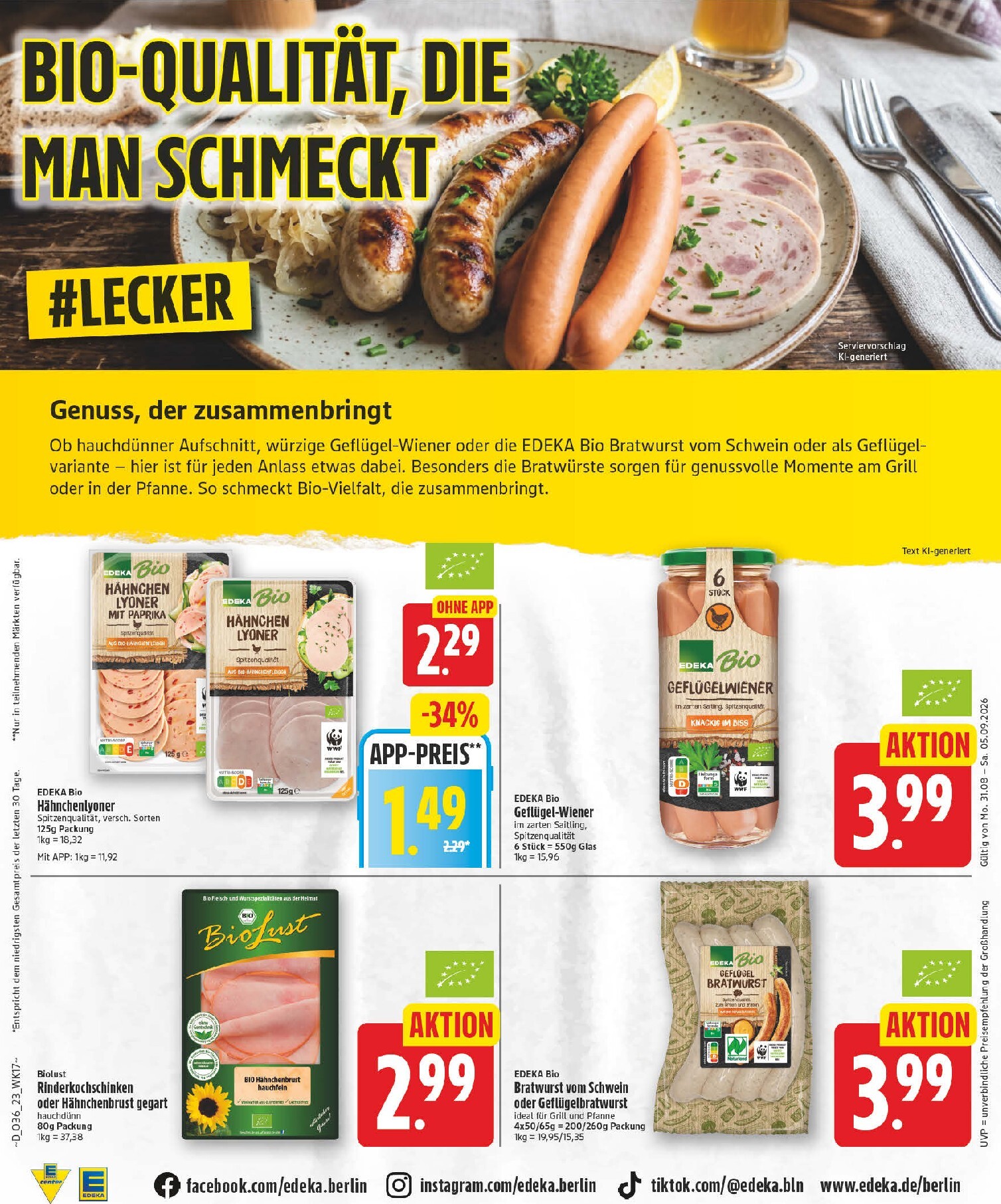 edeka - Edeka Prospekt nächste Woche – von Montag 31.08.2026 bis Samstag 05.09.2026 - page: 23