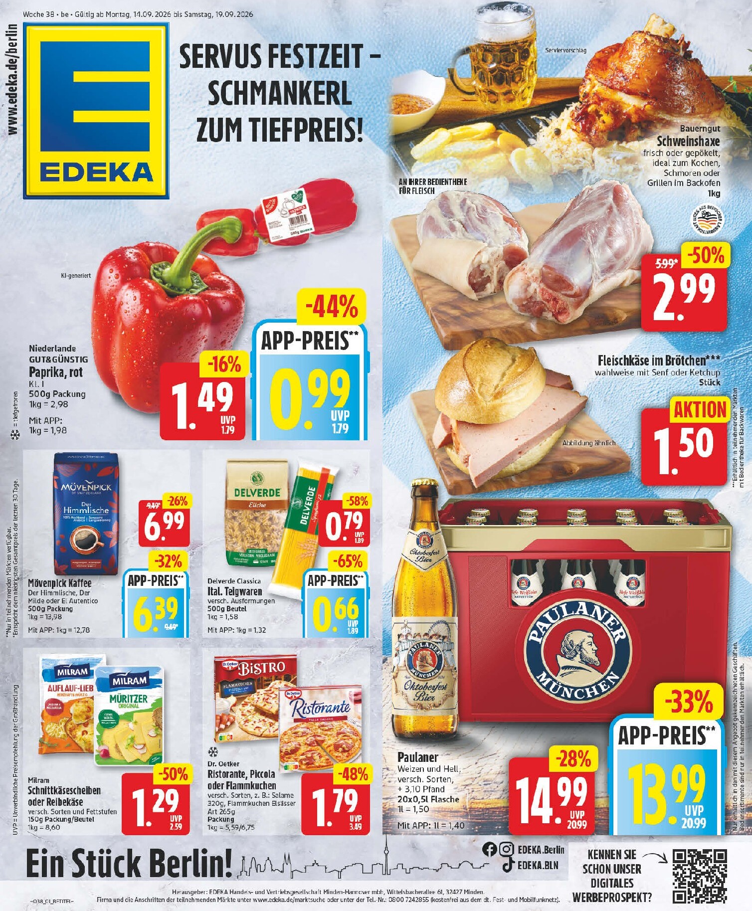 edeka - Edeka Prospekt nächste Woche – von Montag 14.09.2026 bis Samstag 19.09.2026