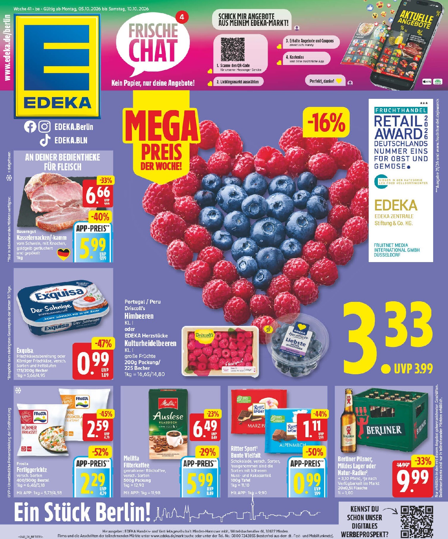 edeka - Edeka Prospekt nächste Woche – von Montag 05.10.2026 bis Samstag 10.10.2026 - page: 1
