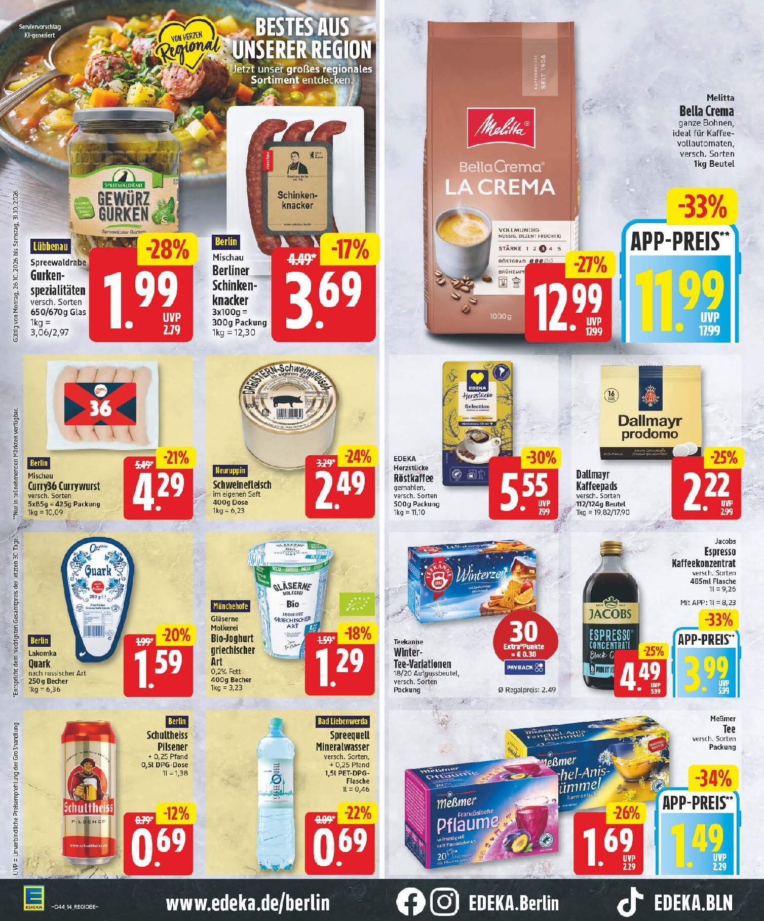 edeka - Edeka Prospekt nächste Woche – von Montag 26.10.2026 bis Samstag 31.10.2026 - page: 14