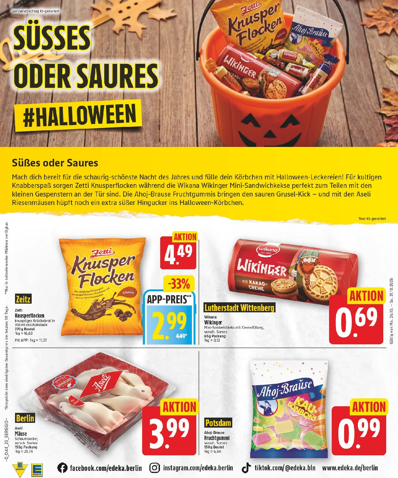 edeka - Edeka Prospekt nächste Woche – von Montag 26.10.2026 bis Samstag 31.10.2026 - page: 23