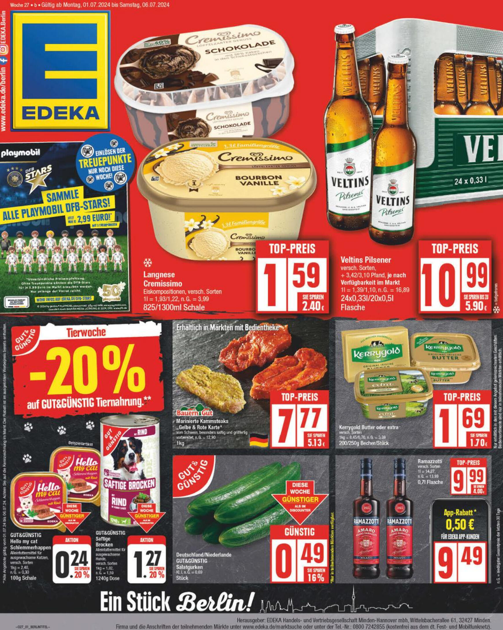 edeka - Flyer Edeka aktuell 01.07. - 06.07. - page: 1