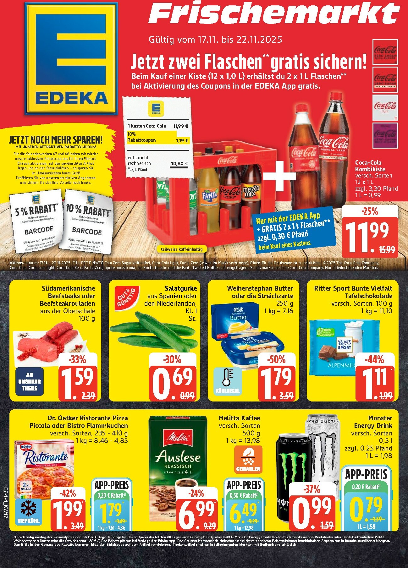 edeka - Edeka - Frischemarkt-Prospekt gültig vom 17.11. bis 22.11.