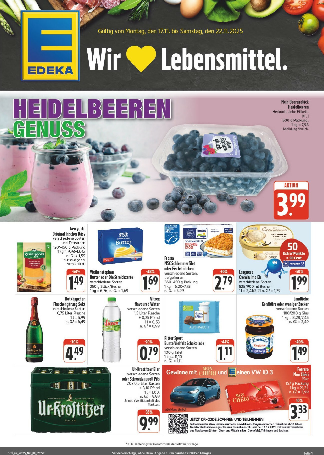 edeka - Edeka - Wochenangebote 1-Prospekt gültig vom 17.11. bis 22.11.