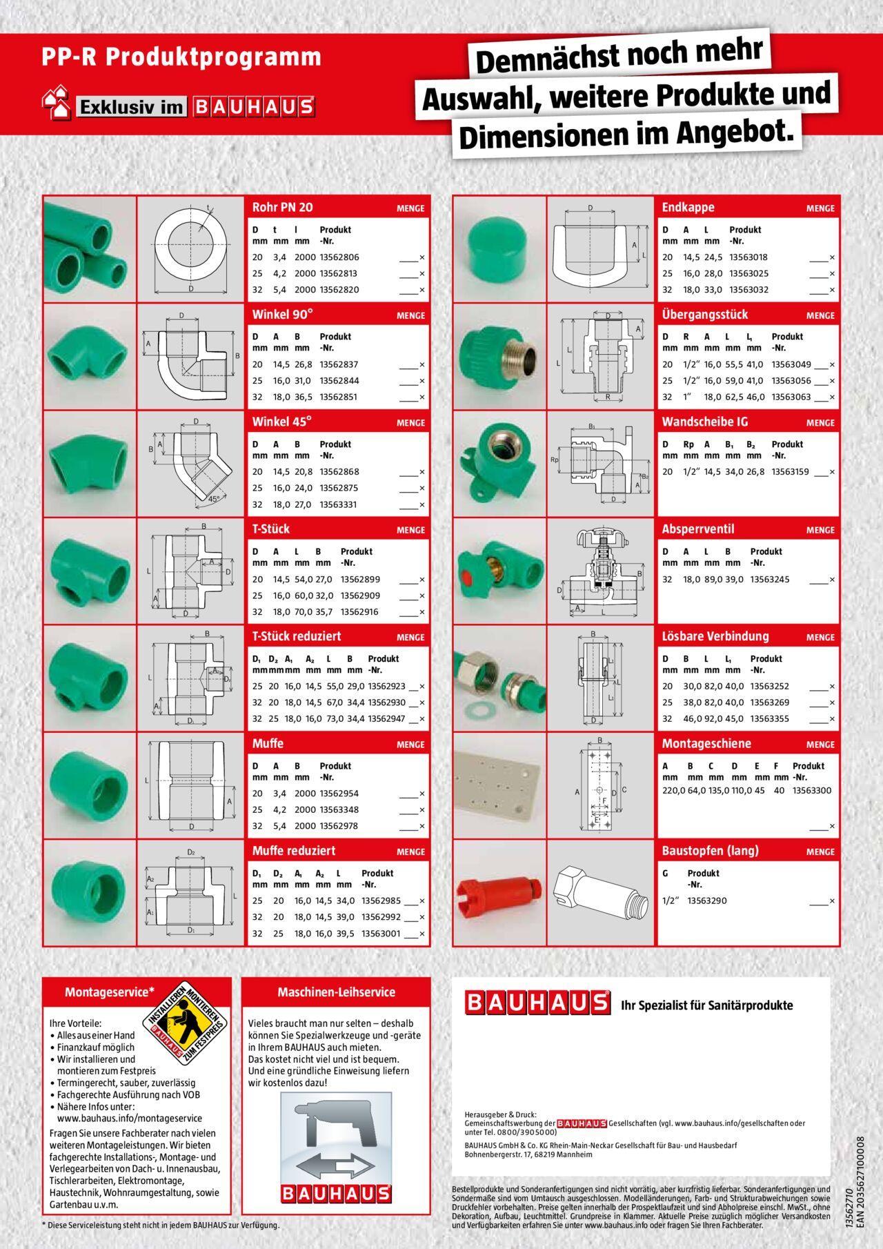 bauhaus - Bauhaus PP-R Rohrleitungssystem von Montag 01.01.2024 - page: 8