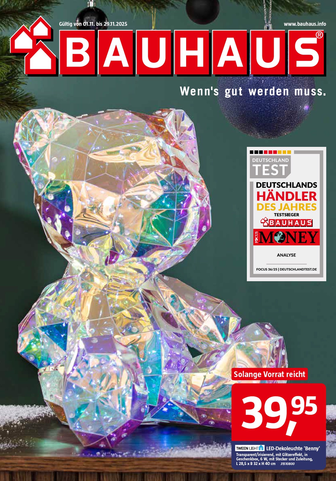 bauhaus - BAUHAUS-Prospekt gültig vom 01.11. bis 29.11. - page: 1