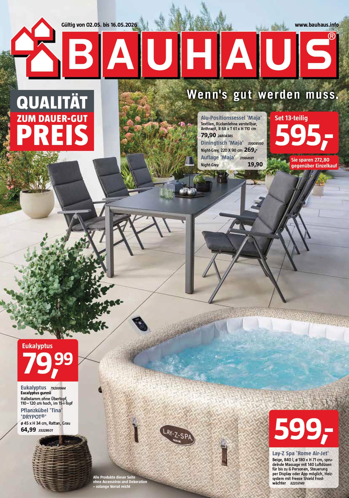 bauhaus - BAUHAUS Prospekt nächste Woche – von Samstag 02.05.2026 bis Samstag 16.05.2026 - page: 1