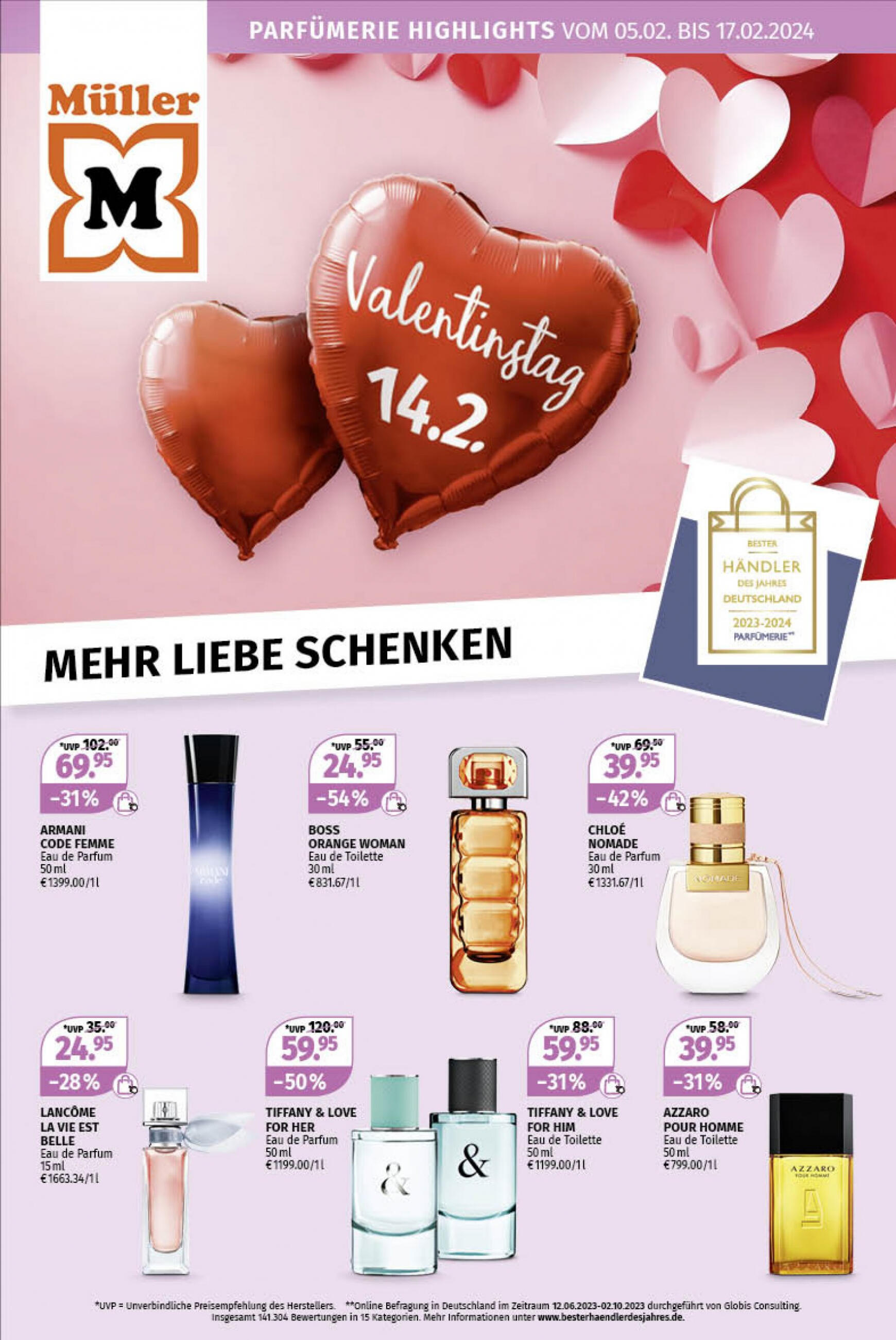muller - Müller - Duftende Angebotezum Valentinstag gültig ab 05.02.2024 - page: 1