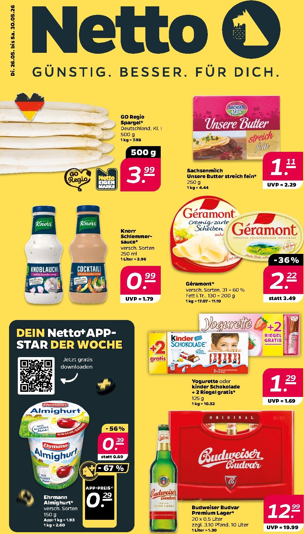 netto - Netto Prospekt nächste Woche – von Dienstag 26.05.2026 bis Samstag 30.05.2026 - page: 1