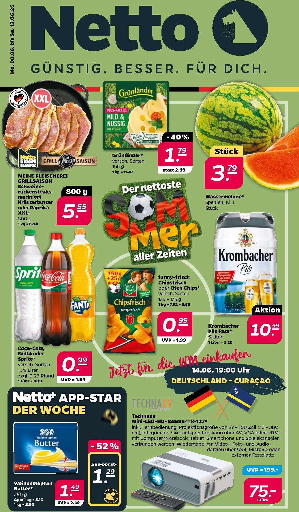 netto - Netto Prospekt nächste Woche – von Montag 08.06.2026 bis Samstag 13.06.2026 - page: 1