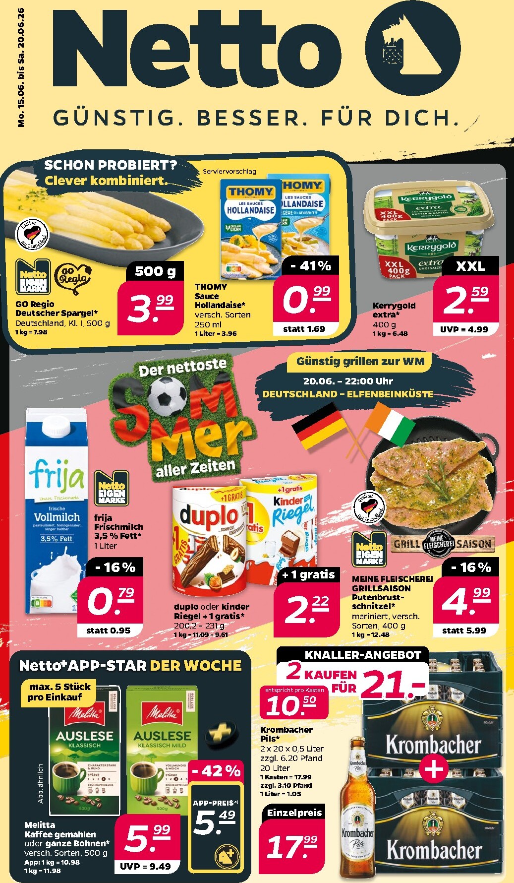 netto - Netto Prospekt nächste Woche – von Montag 15.06.2026 bis Samstag 20.06.2026 - page: 1