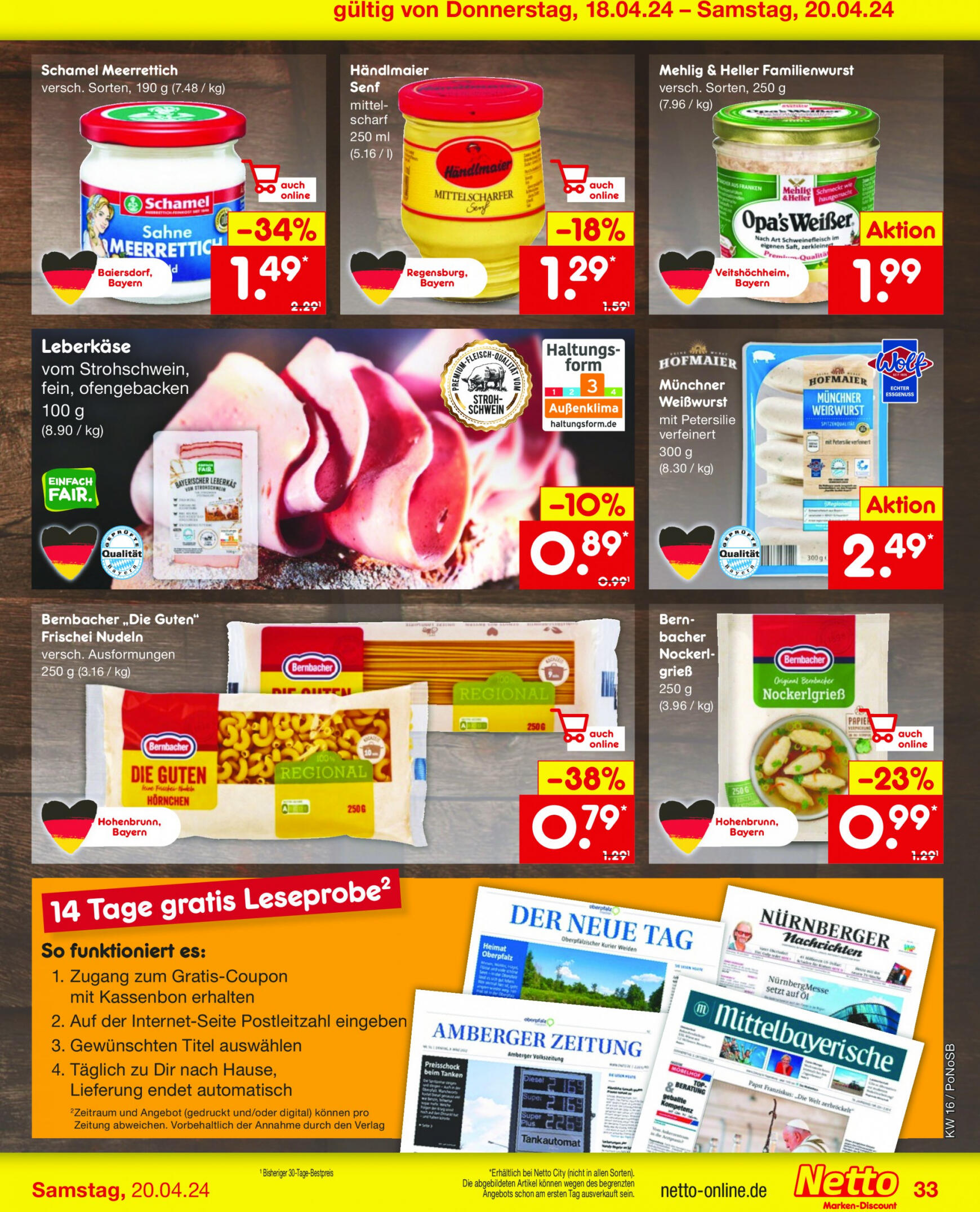 netto - Flyer Netto aktuell 15.04. - 20.04. - page: 39