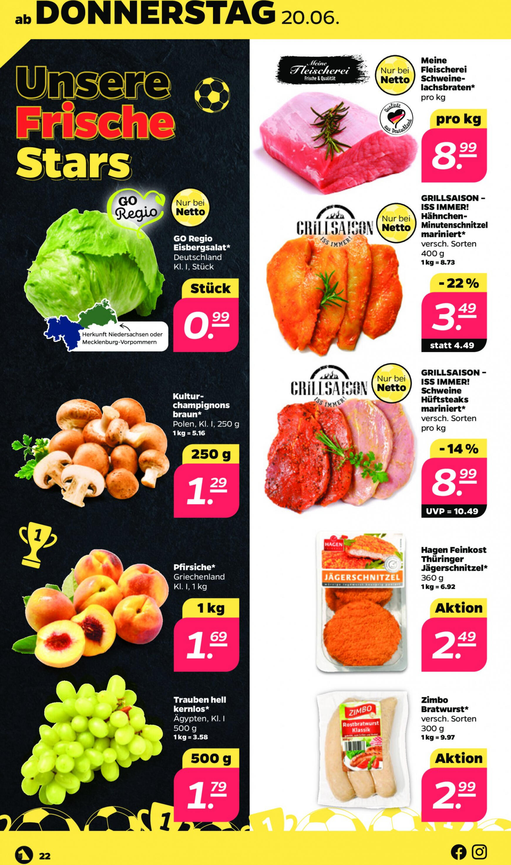 netto - Flyer Netto aktuell 17.06. - 22.06. - page: 22