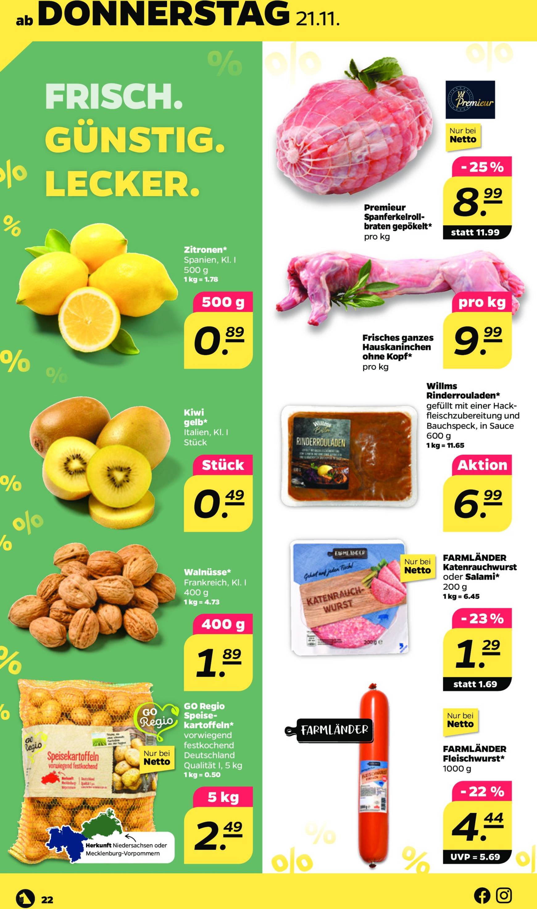 netto - Netto-Prospekt gültig von 18.11. bis 23.11. - page: 22