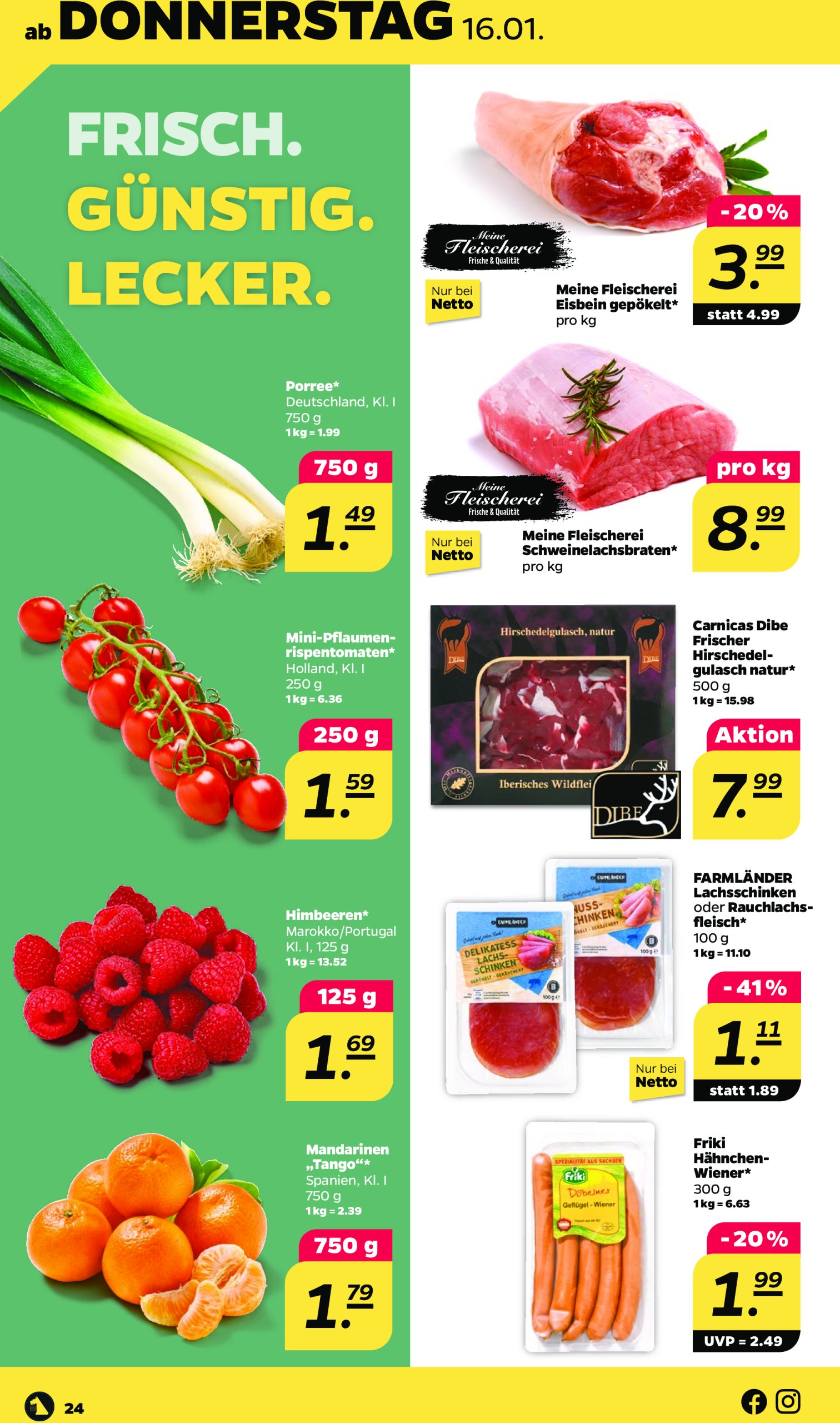 netto - Netto-Prospekt gültig von 13.01. bis 18.01. - page: 24