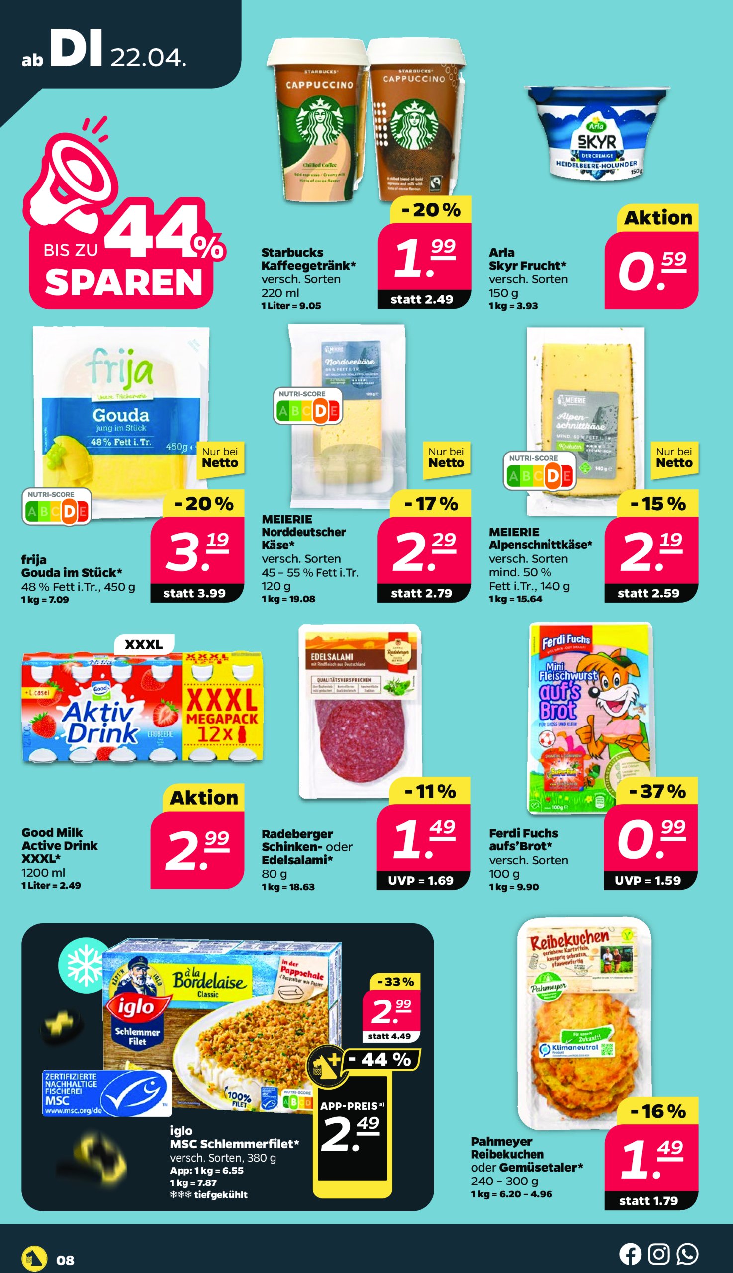 netto - Netto-Prospekt gültig von 22.04. bis 26.04. - page: 8 netto - Netto-Prospekt gültig von 22.04. bis 26.04. - page: 8