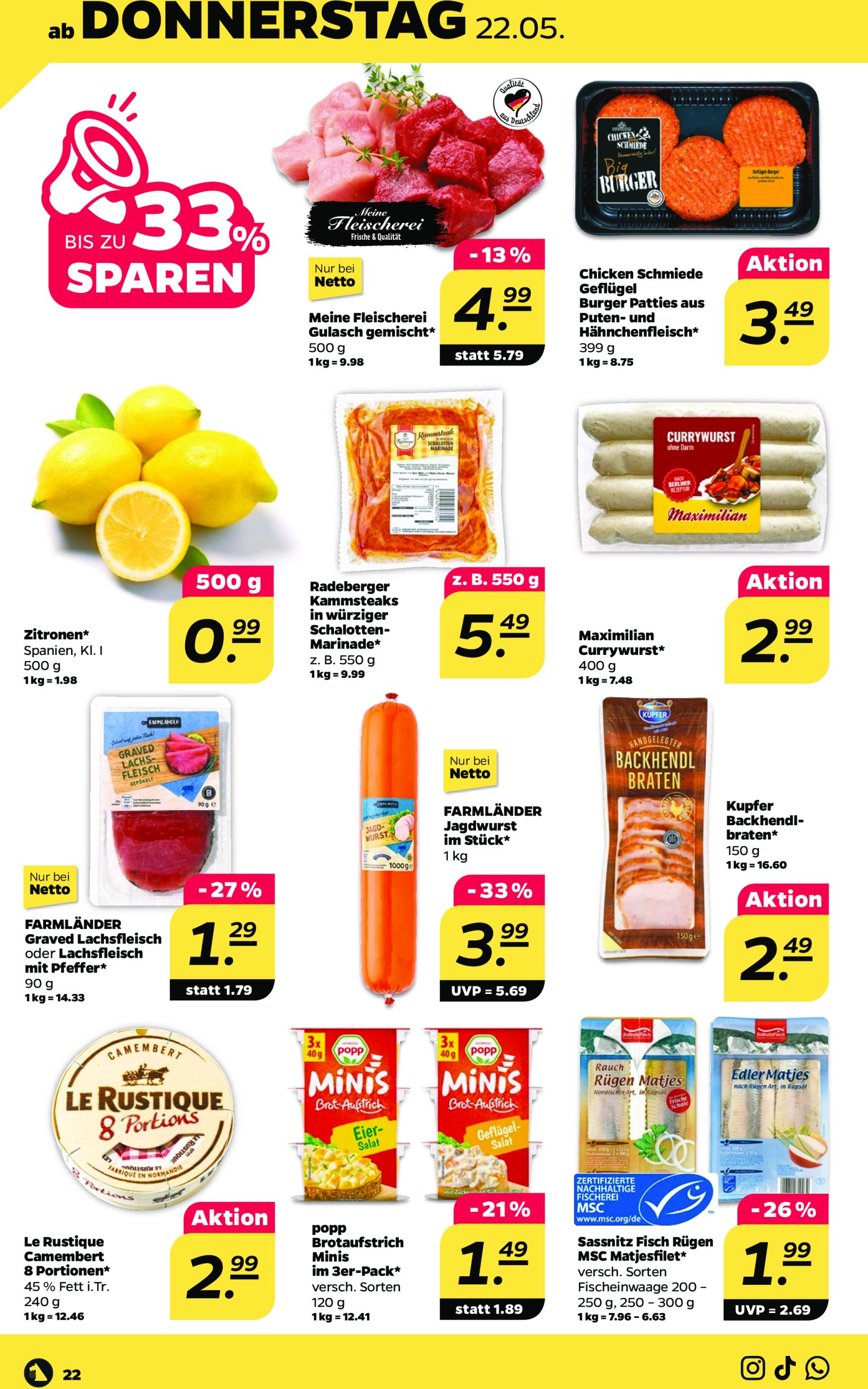 netto - Netto-Prospekt gültig von 19.05. bis 24.05. - page: 22