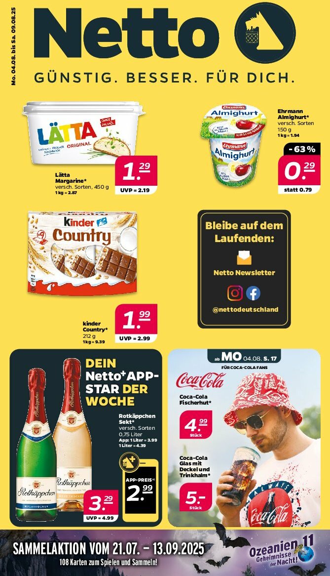 netto - Netto-Prospekt gültig vom 04.08. bis 09.08. - page: 1