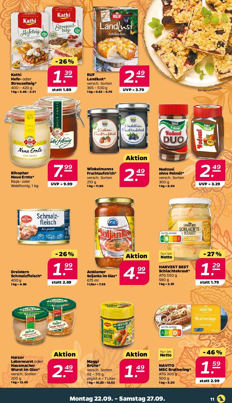 netto - Netto-Prospekt gültig vom 22.09. bis 27.09. - page: 11