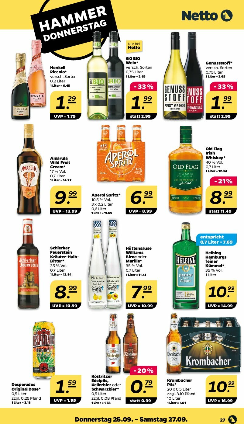 netto - Netto-Prospekt gültig vom 22.09. bis 27.09. - page: 27
