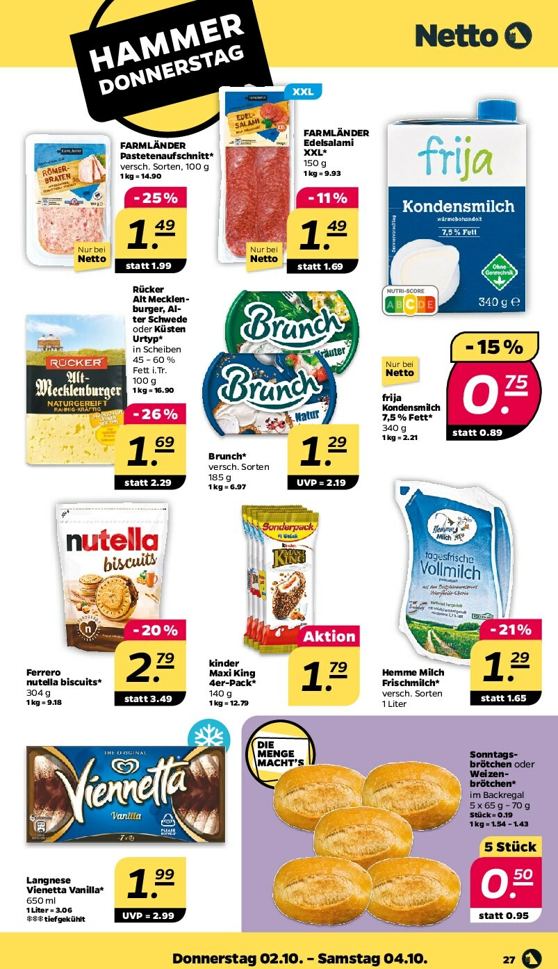 netto - Netto-Prospekt gültig vom 29.09. bis 04.10. - page: 27