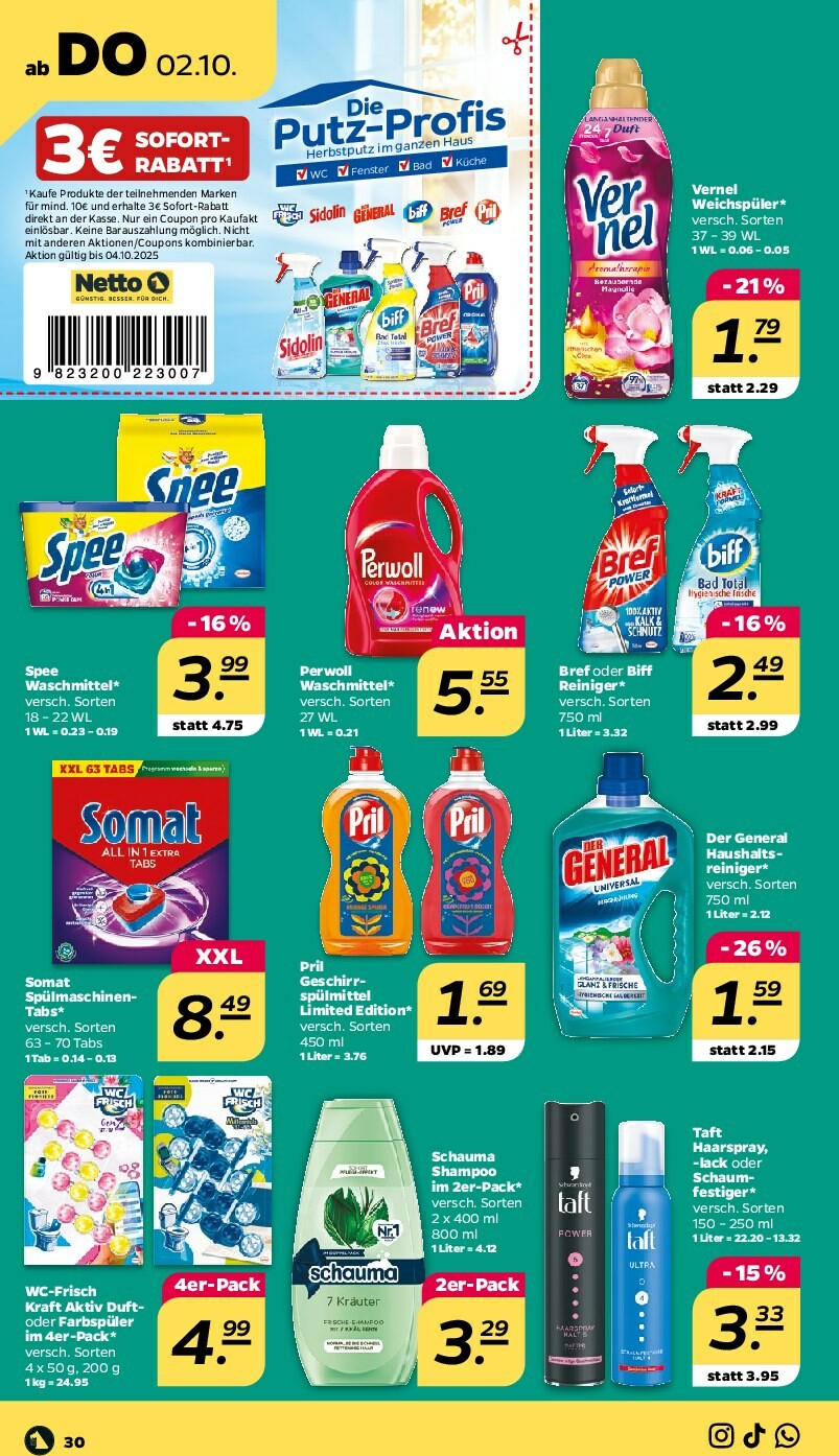 netto - Netto-Prospekt gültig vom 29.09. bis 04.10. - page: 30