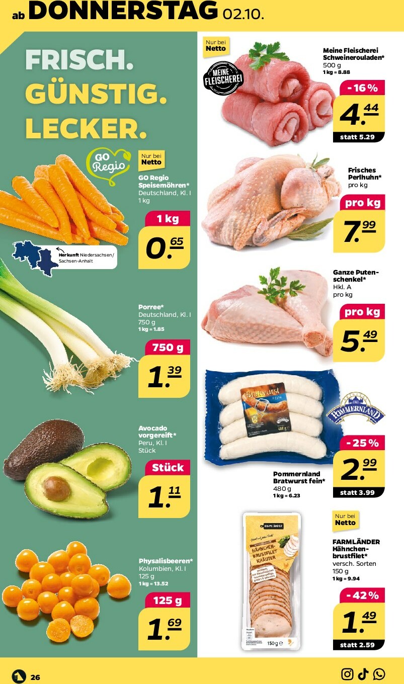 netto - Netto-Prospekt gültig vom 29.09. bis 04.10. - page: 26