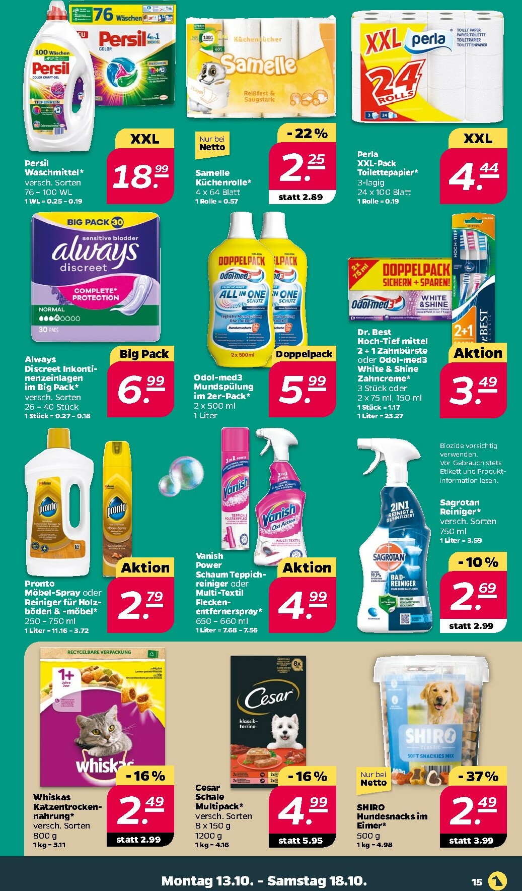 netto - Netto-Prospekt gültig vom 13.10. bis 18.10. - page: 15