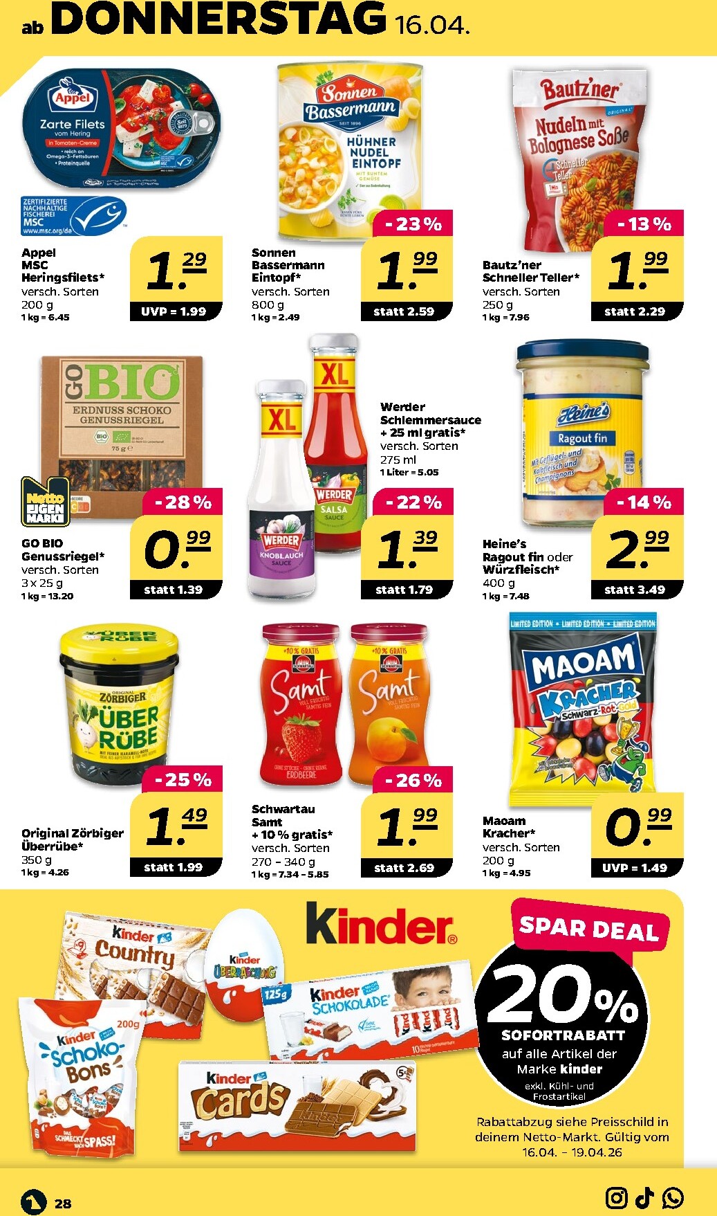 netto - Netto Prospekt nächste Woche – gültig vom Montag 13.04.2026 bis Samstag 18.04.2026 - page: 32