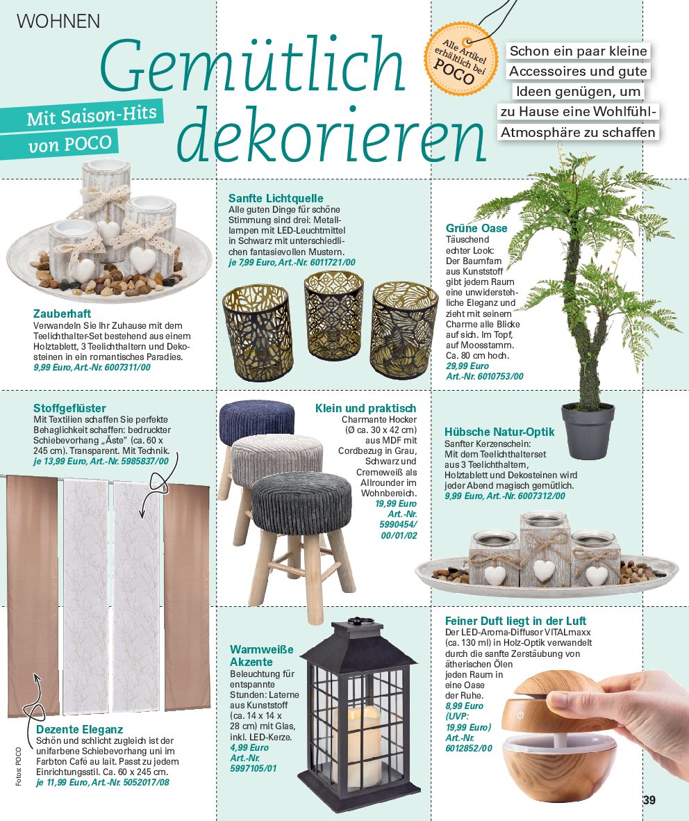 poco - Poco - Wohnwelt Herbst-Prospekt gültig vom 01.09. bis 30.11. - page: 39