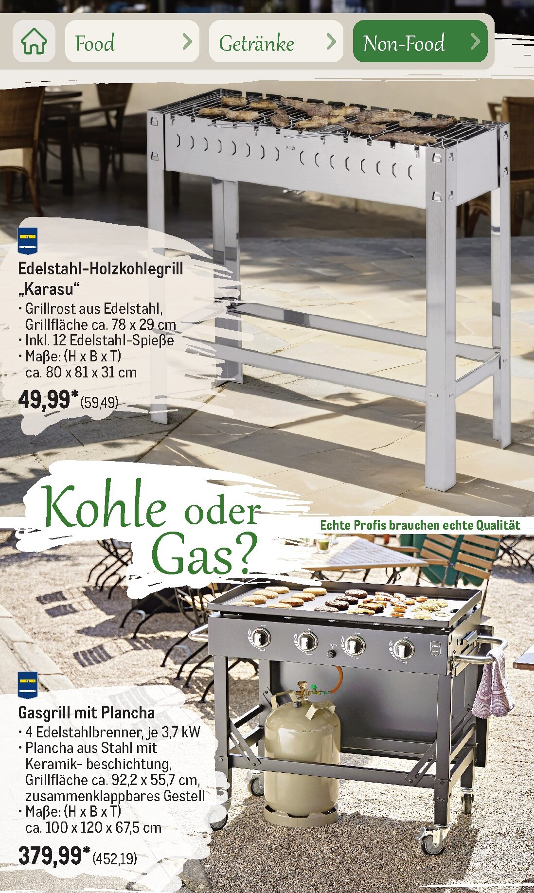 metro - Metro - Saisonkatalog Outdoor Dining Prospekt nächste Woche – von Montag 01.06.2026 bis Freitag 31.07.2026 - page: 92